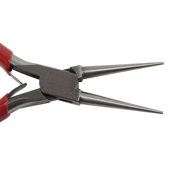 Pliers - Round Nose Extra Long with red grips