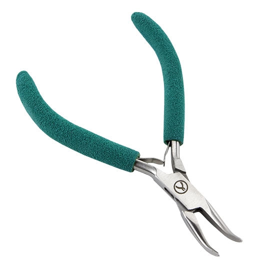 Small Wubbers - Bent Chain Nose Plier with green grips