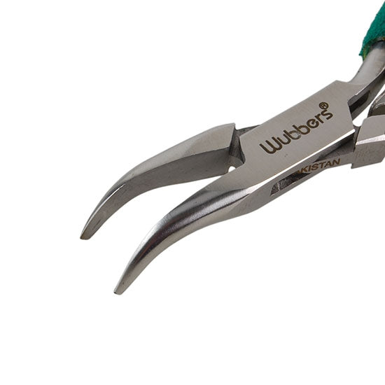 Small Wubbers - Bent Chain Nose Plier with green grips