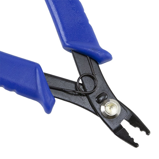 Carbon Steel Jewelry Pliers - Crimping with blue handle