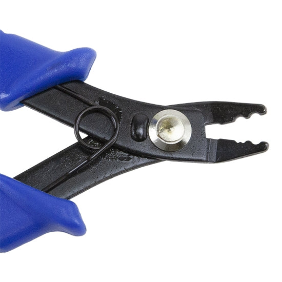 Carbon Steel Jewelry Pliers - Crimping with blue handle