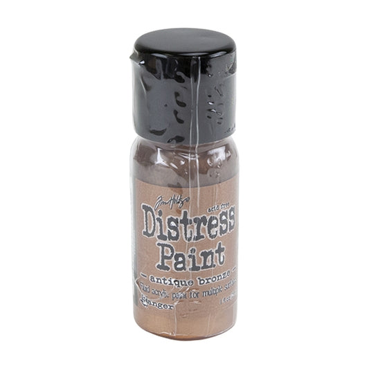 Bottle of Tim Holtz Distress® Paint - Antique Bronze - 1oz