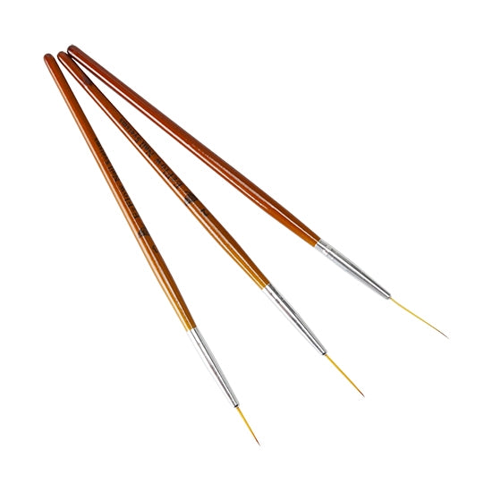 Fine Line and Detail Brushes This economical Fine Line and Detail Brush Set is perfect for hard to reach areas and fine details. Set of 3 brushes, short, medium and long. with wood handles