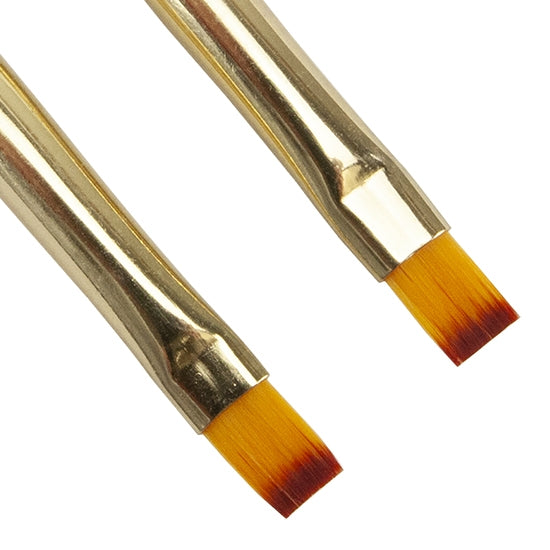 Double Headed Liner Brushes This Double Headed Liner Brush has a comfortable handle that is easy to grip and gives you extra control for drawing thin lines or for cleanup of small details. One end features detail brushes and the other flat brushes