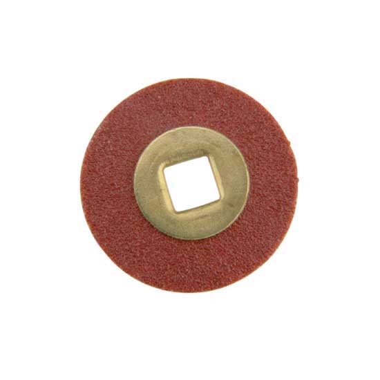 Sanding Disc - Adalox Snap On - 1/2" Medium Use to sand edges and square up wire ends, shape metal and other tasks that require getting into tight spots. For use with the snap-on mandrel. Aluminum oxide discs are great for use with silver.