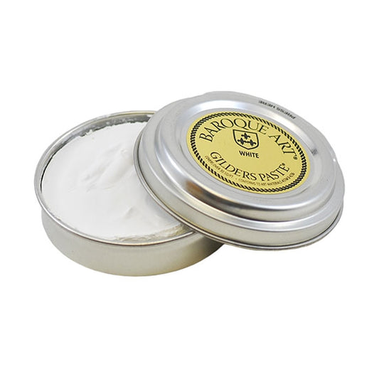 open tin of Gilders Paste - White