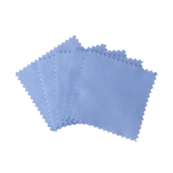 blue Polishing Cloth - Anti-Tarnish - 3" x 3" - Pkg/5