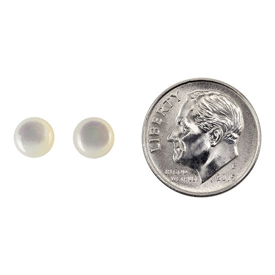 Mother of Pearl - Cabochon Round 6mm Pkg/2