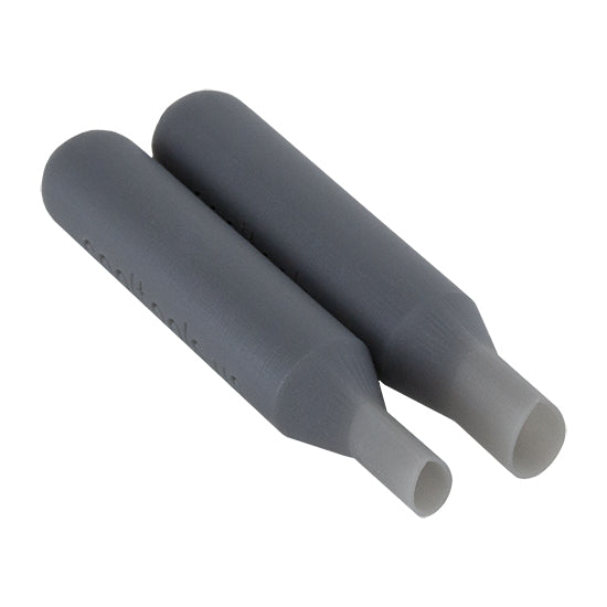 set of 2 gray plastic Stone Setting Punch - Pear Set stones the easy way! Perfect for metal clay and polymer clay. Each Stone Setting Punch is perfectly calibrated for setting a specific sized stone in clay. Don't waste the punchings, save for a project and use as embellishments. Punch is 2-3/8" long. 