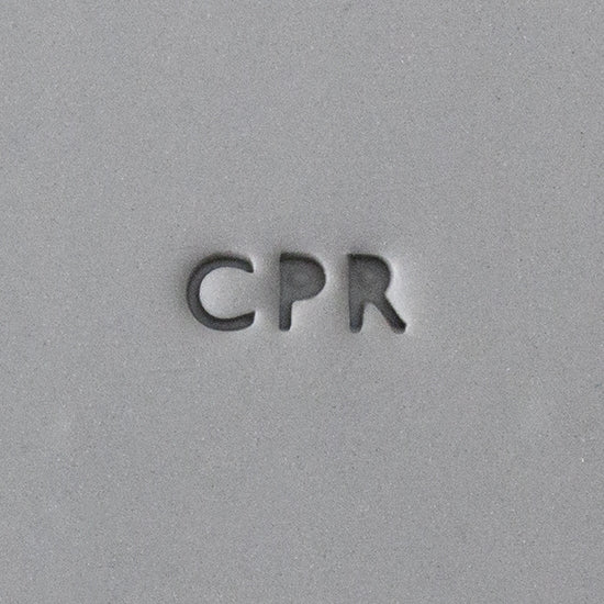 Quality Stamp for Wet Clay - CPR - 2mm 1-5/8" long CPR quality marking stamp for wet clay. A "quality mark" is the little number or letters that indicate what metal and purity is used in an item made of a precious metal. By law, this stamp can only be used to mark an item that is made from Copper. Each stamp has been calibrated with placement, legibility and shrinkage of clay in mind. Sized at just 2mm x 5.6mm, placement is easier than ever. impression in clay