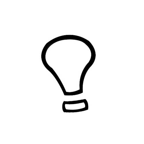 Design Stamp - Light Bulb 5mm