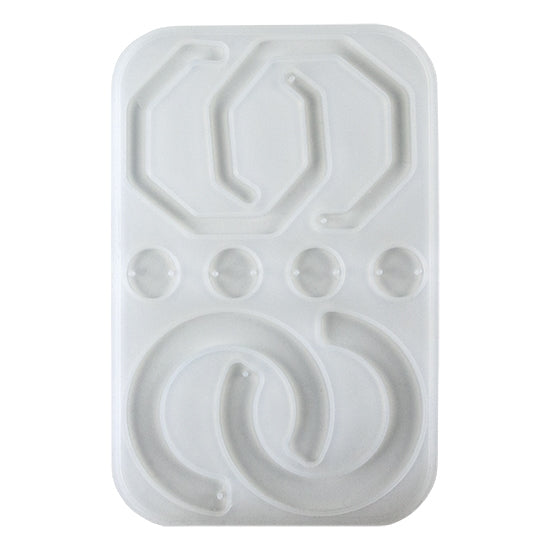 clear Silicone Jewelry Mold for Resin - 3/4 Hoops