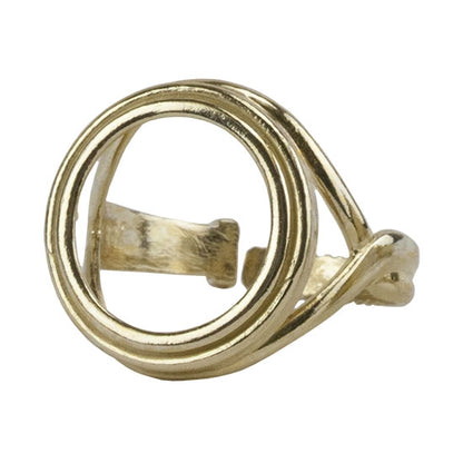 Brass Stepped Gallery Setting Adjustable Ring - Round - 15.5mm - Pkg 1 - Cool Tools
