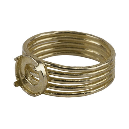 Brass Tapered Band Setting Ring with Prongs - 8mm Pkg 1 - Cool Tools