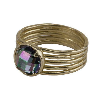 Brass Tapered Band Setting Ring with Prongs - 8mm Pkg 1 - Cool Tools