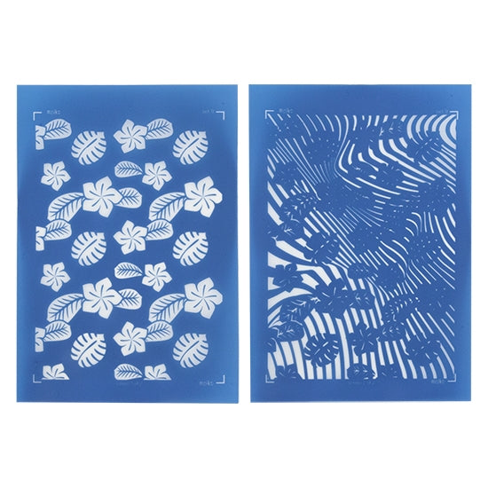 blue Moiko Silk Screen - Style Set 9