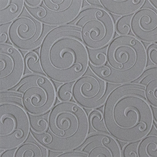 Rollable Texture Tile - Curly Spirals Fineline Sample in clay 