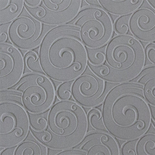 Rollable Texture Tile - Curly Spirals Fineline Sample in clay 