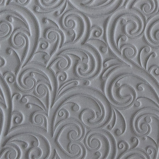 Rollable Texture Tile - Curly Vines Sample in clay 