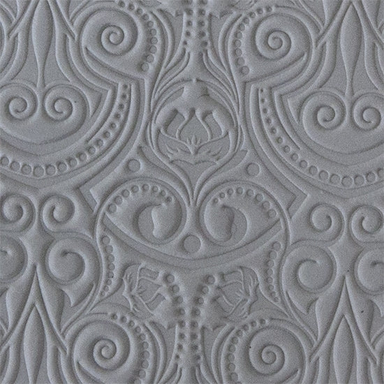 Rollable Texture Tile - Nouveau Bouquet Sample rolled in clay 