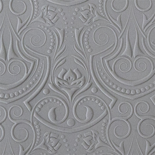 Rollable Texture Tile - Nouveau Boquet Embossed Sample rolled in clay 