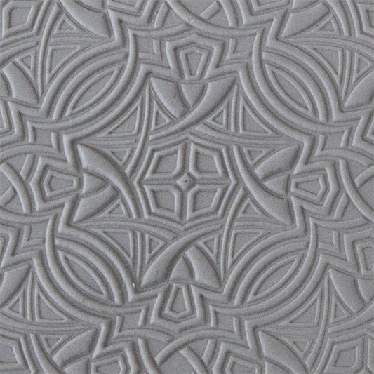 Rollable Texture Tile - Nouveau Transition Embossed Sample rolled in clay 