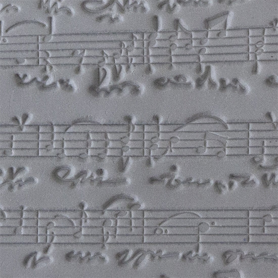 Rollable Texture Tile - Sheet Music Sample rolled in clay 