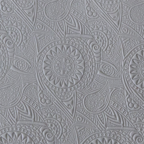 Rollable Texture Tile - Floral Medallions  Sample rolled in clay 