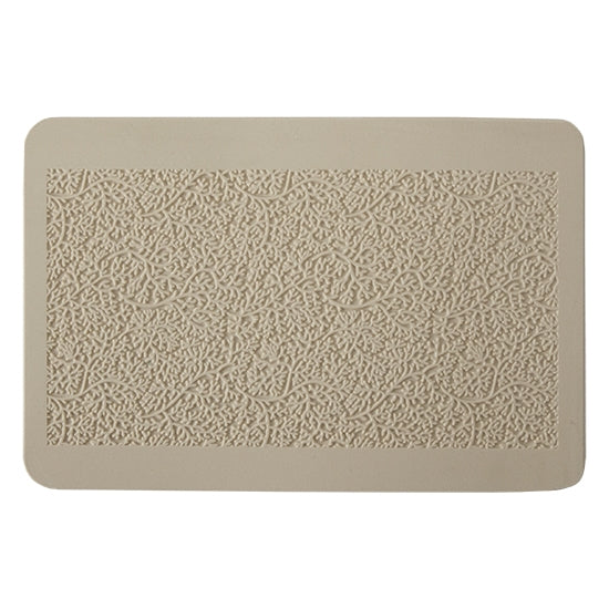 Rollable Texture Tile - Branching Out. Rollable Texture Tiles measure 4" x 5-1/2" overall and have a textured area of 2-3/8" x 4-7/8"; perfect for larger projects. Each texture has a shoulder that allows one of our Clay Thickness Rolling Frames to sit directly on the texture for rolling. Rollable Texture Tiles are flexible, washable and can be used with any soft clay. Spritz with CoolSlip or dust on Dry Powder Release for stick-free impressions when using metal clay and polymer clay.