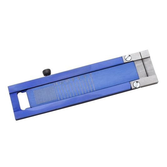 blue metal Whaley Ring Gauge The Whaley Ring Gauge allows jewelers to cut perfectly sized ring stock in a variety of thicknesses, in any metal, eliminating the need for charts or complicated formulas.