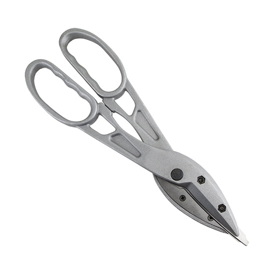 Lightweight Aluminum Snips Lightweight 13" Aluminum Snips cuts up to #22 gauge steel and up to #26 gauge stainless steel. These lightweight snips are easy to use and will not strain your wrist at only 1 lb.