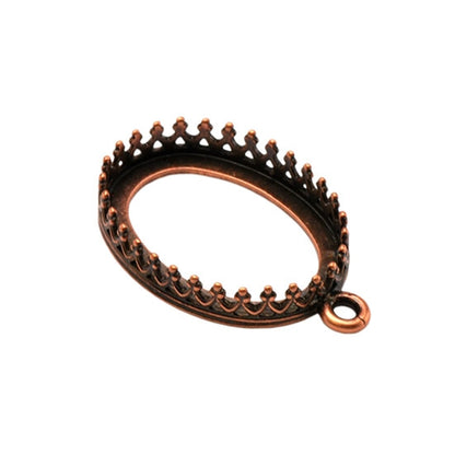 Copper Pendant Setting Oval 13mm  x 18mm Pkg/1 - Cool Tools