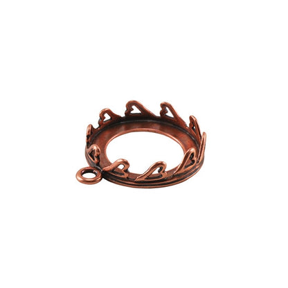 Copper Plate Pendant Setting - Hearts Round 16mm Pkg/1 - Cool Tools