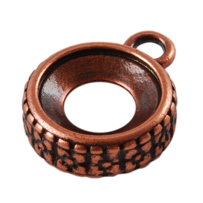 Antique Copper Plate Pendant Setting - Flower Trail - Round 11mm Pkg/1 - Cool Tools