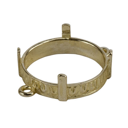 Brass Bezel Connector Setting - "U" Setting Round 16mm Pkg/2 - Cool Tools
