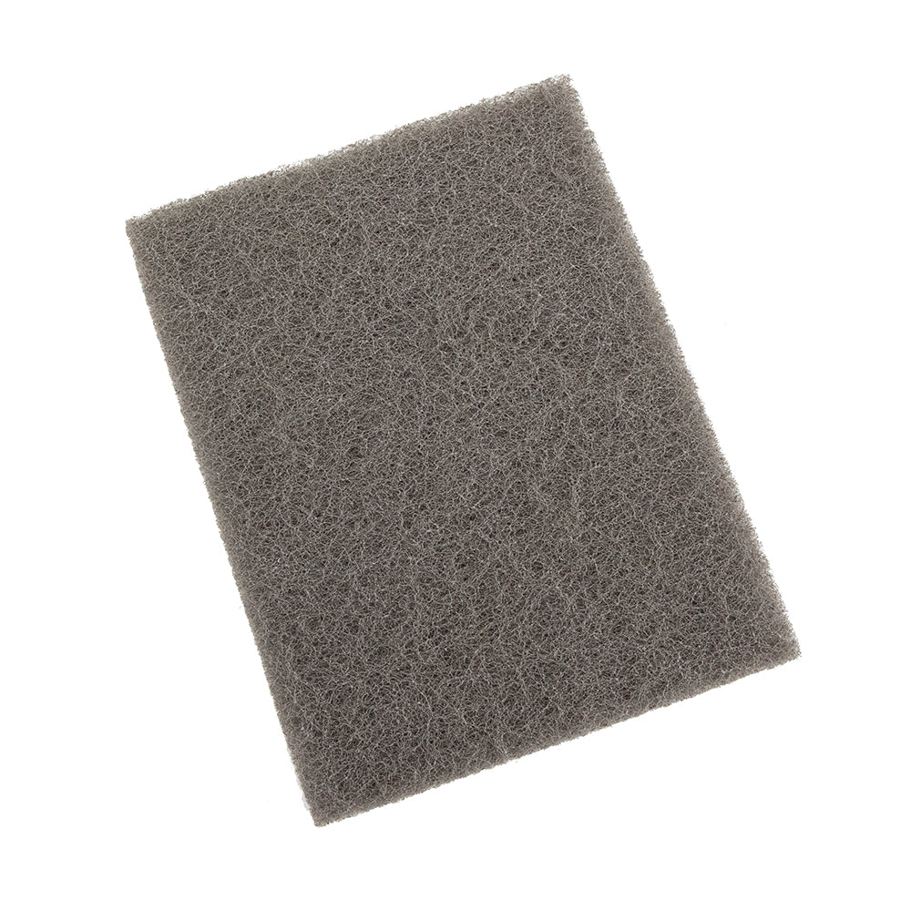 Scotch-Brite™ Pads Use to rough up the surface of metal before soldering or apply a fine satin finish to metals. The pad of non-woven materials finishes with a very attractive scratch, leaving a bright, smooth, non-reflective surface. Also effective for preparing metal surfaces for adhesives and enamels.