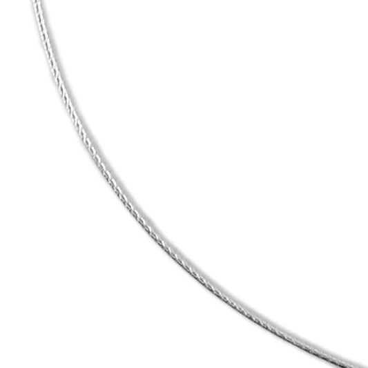 Sterling Silver Round Bead Omega 16"