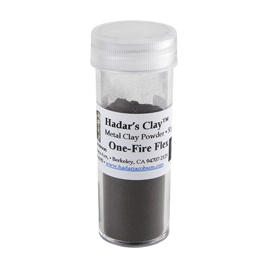 tube of Hadar's Clay™ - One-Fire Flex - Pearl Grey Steel 50 gram