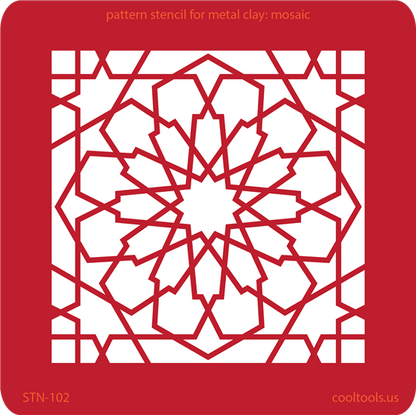 Pattern Stencil for Metal Clay - Mosaic - Cool Tools