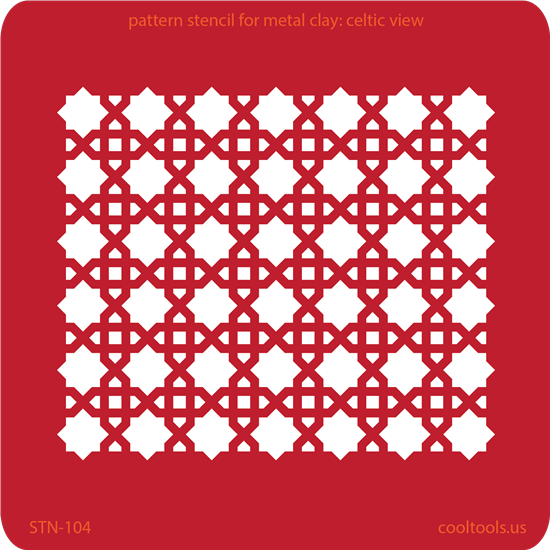 Pattern Stencil for Metal Clay - Celtic View