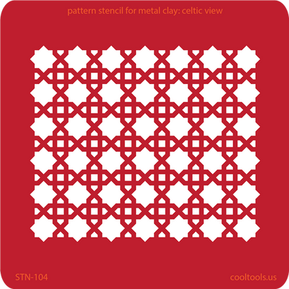 Pattern Stencil for Metal Clay - Celtic View - Cool Tools