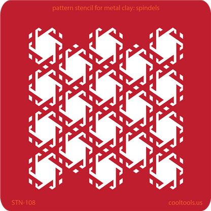 Pattern Stencil for Metal Clay - Spindels - Cool Tools
