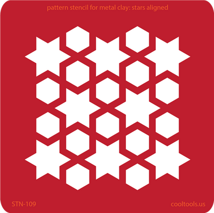 Pattern Stencil for Metal Clay - Stars Aligned - Cool Tools