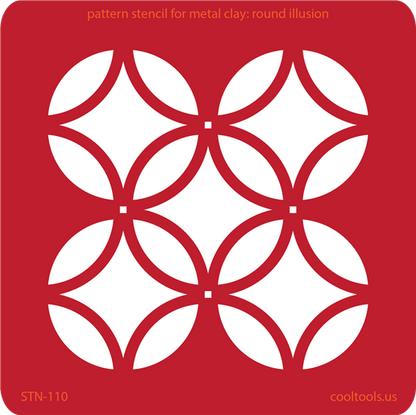 Pattern Stencil for Metal Clay - Round Illusion - Cool Tools