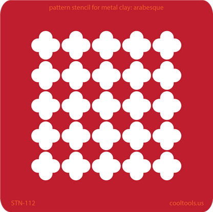 Pattern Stencil for Metal Clay - Arabesque - Cool Tools