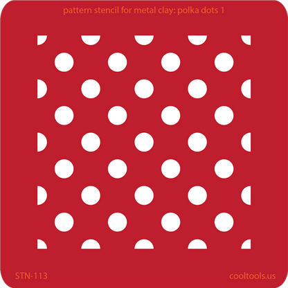 Pattern Stencil for Metal Clay - Polka Dots 1 - Cool Tools