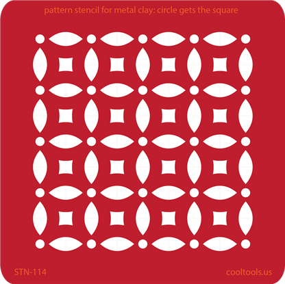Pattern Stencil for Metal Clay - Circle Gets the Square - Cool Tools