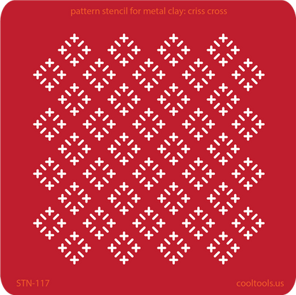 Pattern Stencil for Metal Clay - Criss Cross - Cool Tools