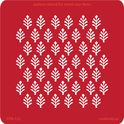 Pattern Stencil for Metal Clay - Ferns - Cool Tools