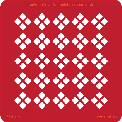 Pattern Stencil for Metal Clay - Diamonds - Cool Tools